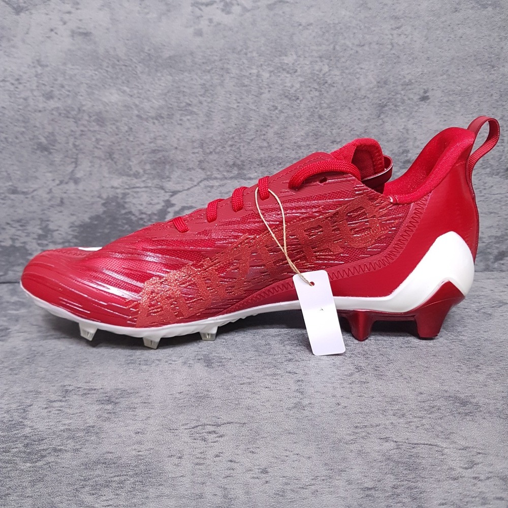 ADIDAS Adizero 12.0 Football Cleats Mens 14 Team Red White Texas A&M Maroon Nby - Picture 2 of 5